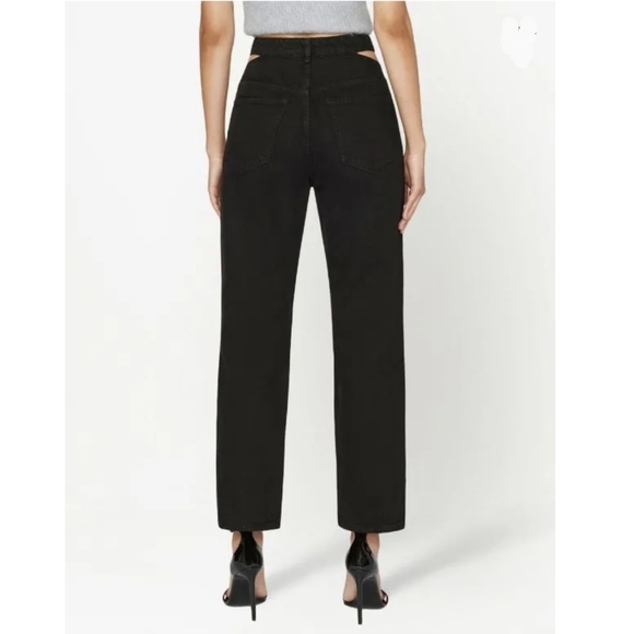 Frame Le High 'N' Tight Straight Cut Out High Rise Non Stretch Black 30 NWT - Picture 6 of 16